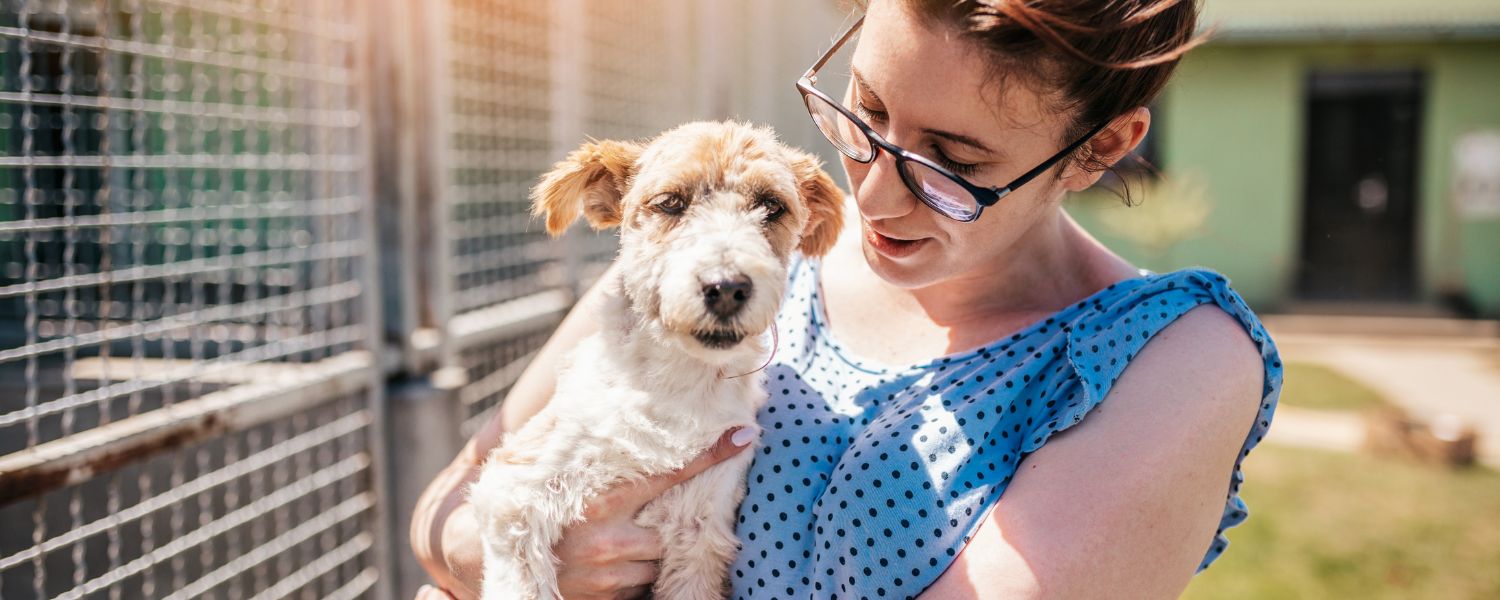 Women Compassion with dog